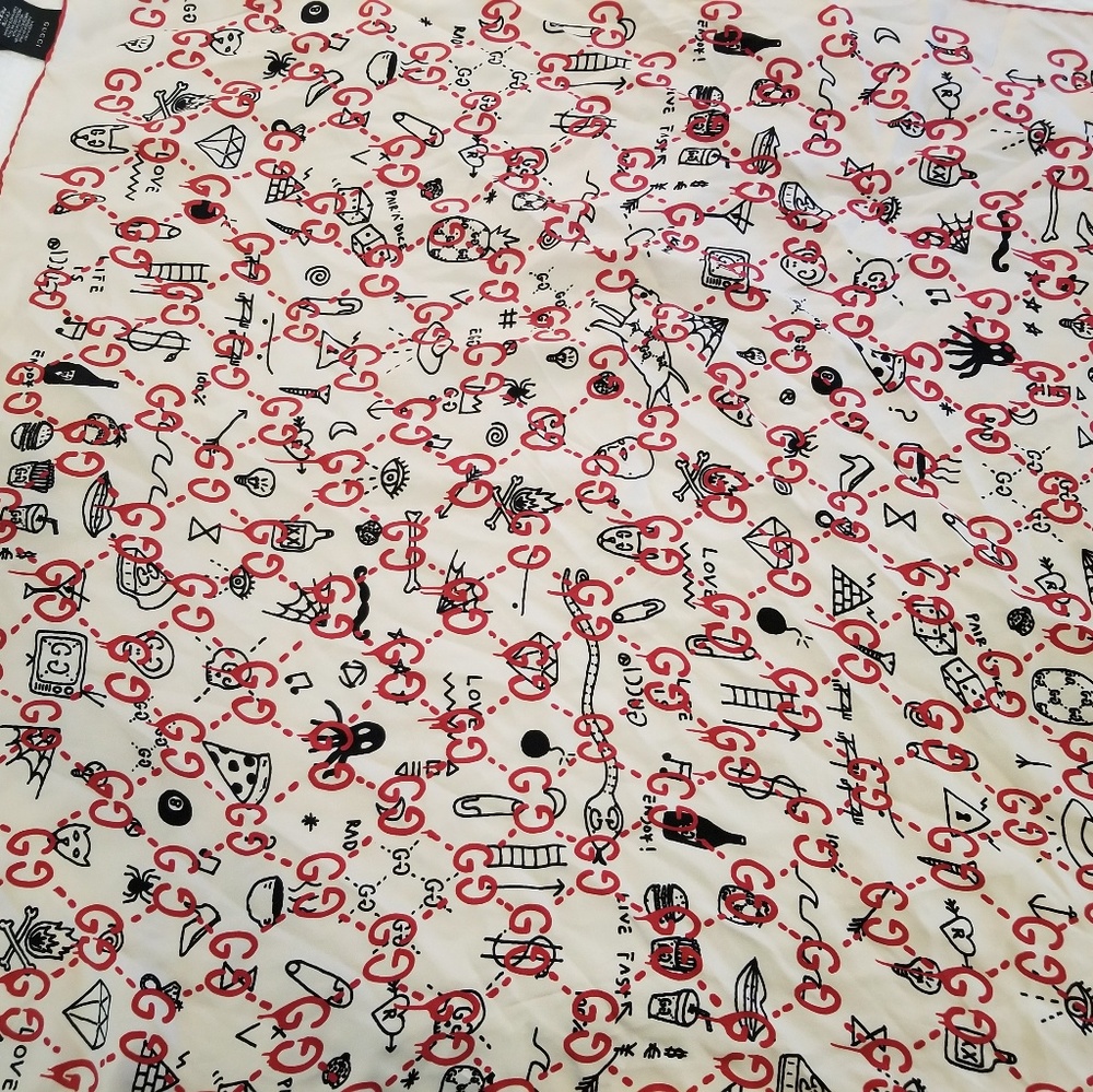 Gucci large silk scarf
